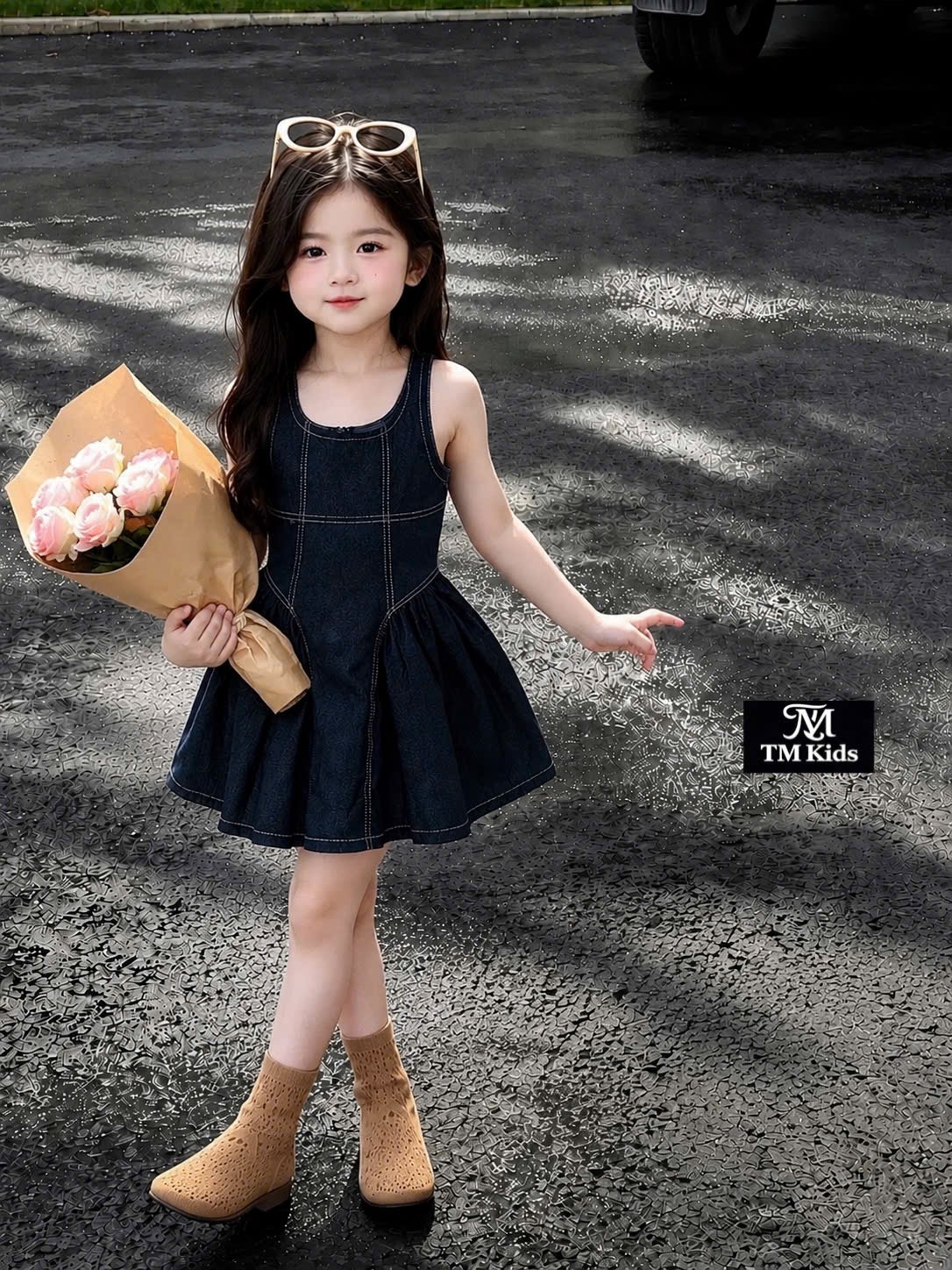 Váy bò mềm tm bé gái