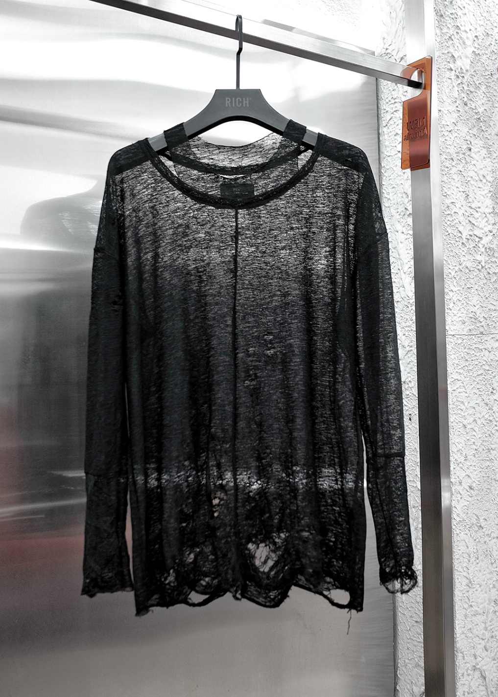 AD.067 Ripped Over Knit Top