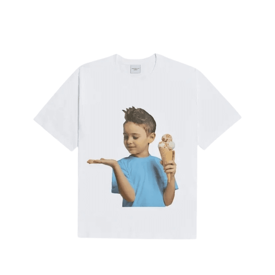 Áo thun ADLV Baby Face Short Sleeve T-Shirt White Ice Cream