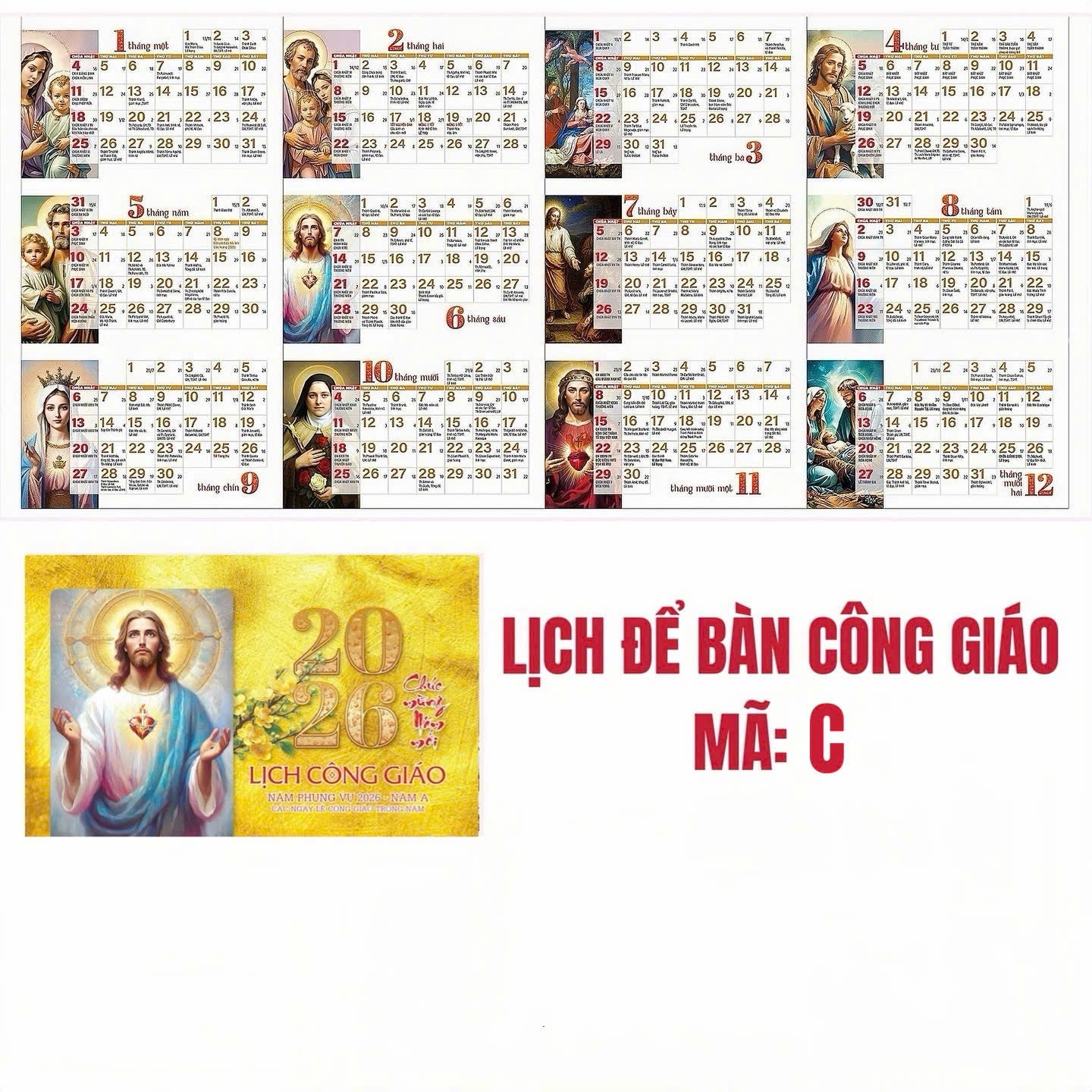 LỊCH ĐỂ BÀN THÁNH TÂM CHÚA