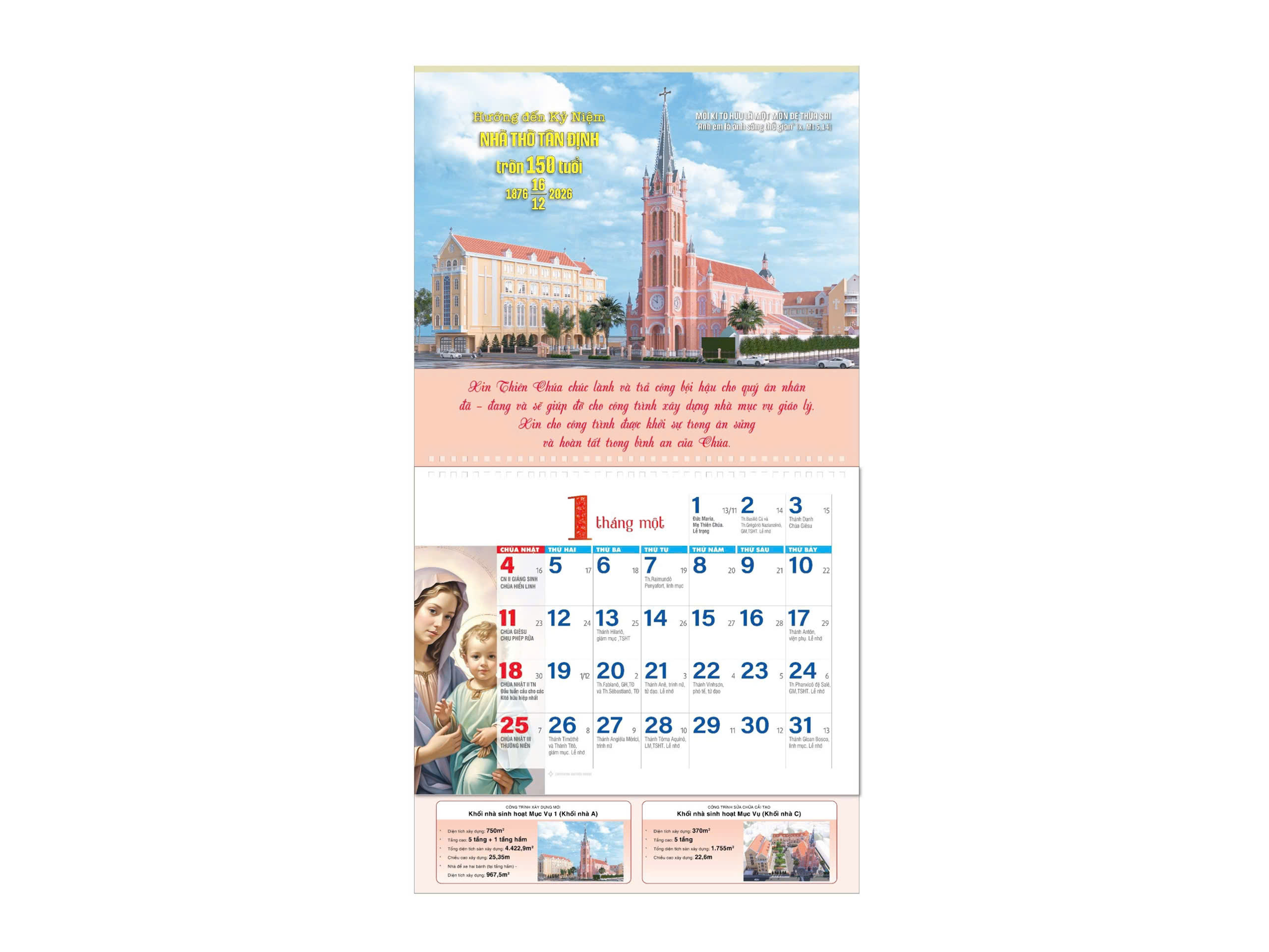 LỊCH CÔNG GIÁO 2026 GIÁO XỨ TÂN ĐỊNH