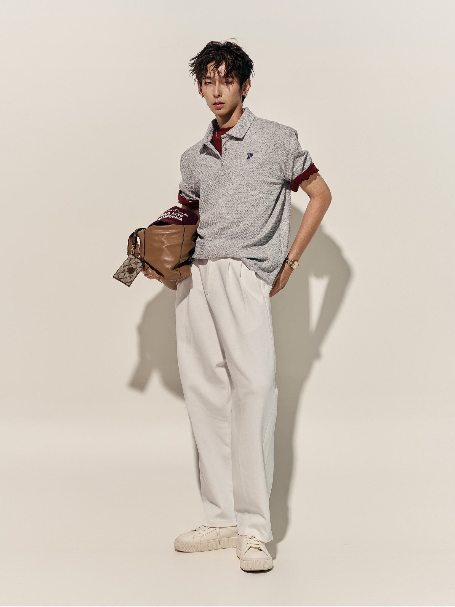 AT POLO GREY THÊU P