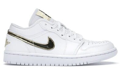 R01 Nike Air Jordan 1 Low ‘White Metallic Gold’