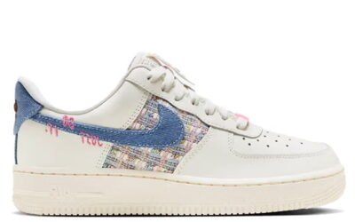 R06 Nike Air Force 1 Low '07 LX Denim Swoosh Boucle