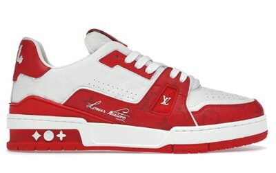 R19 Louis Vuitton Lv Trainer #54 Signature Red