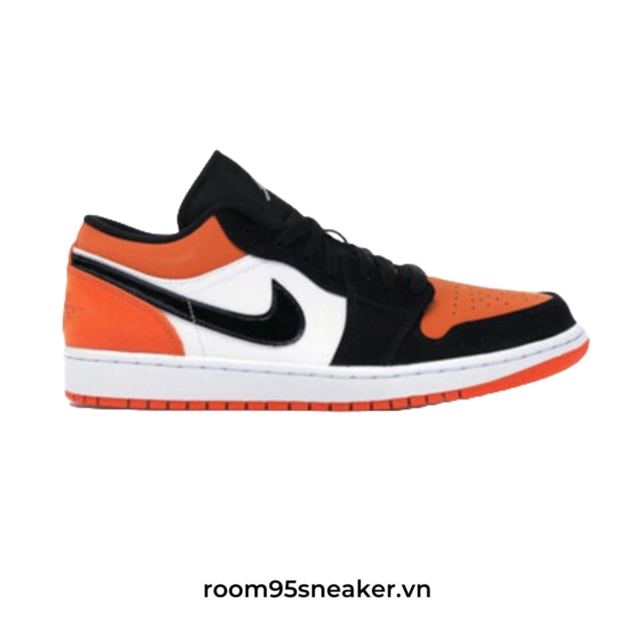 R01 JORDAN 1 TRẮNG CAM ĐEN_LOW - LS - 45