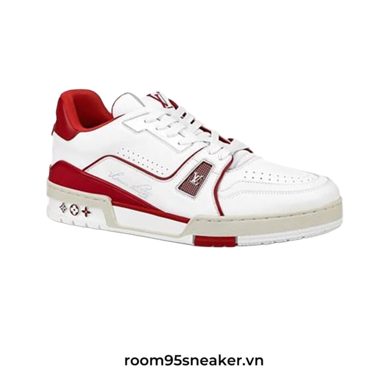R19 LOUIS VUITTON LV TRAINER '54' WHITE RED SNEAKER - LS - 42.