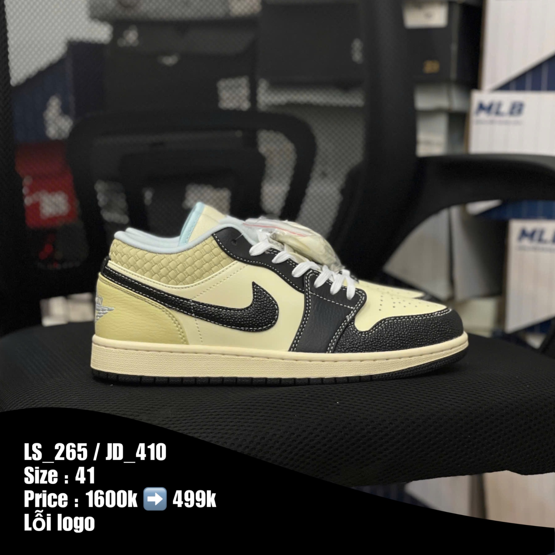 R01 Air Jordan 1 Low SE 'Coconut Milk Black' - LS - 41