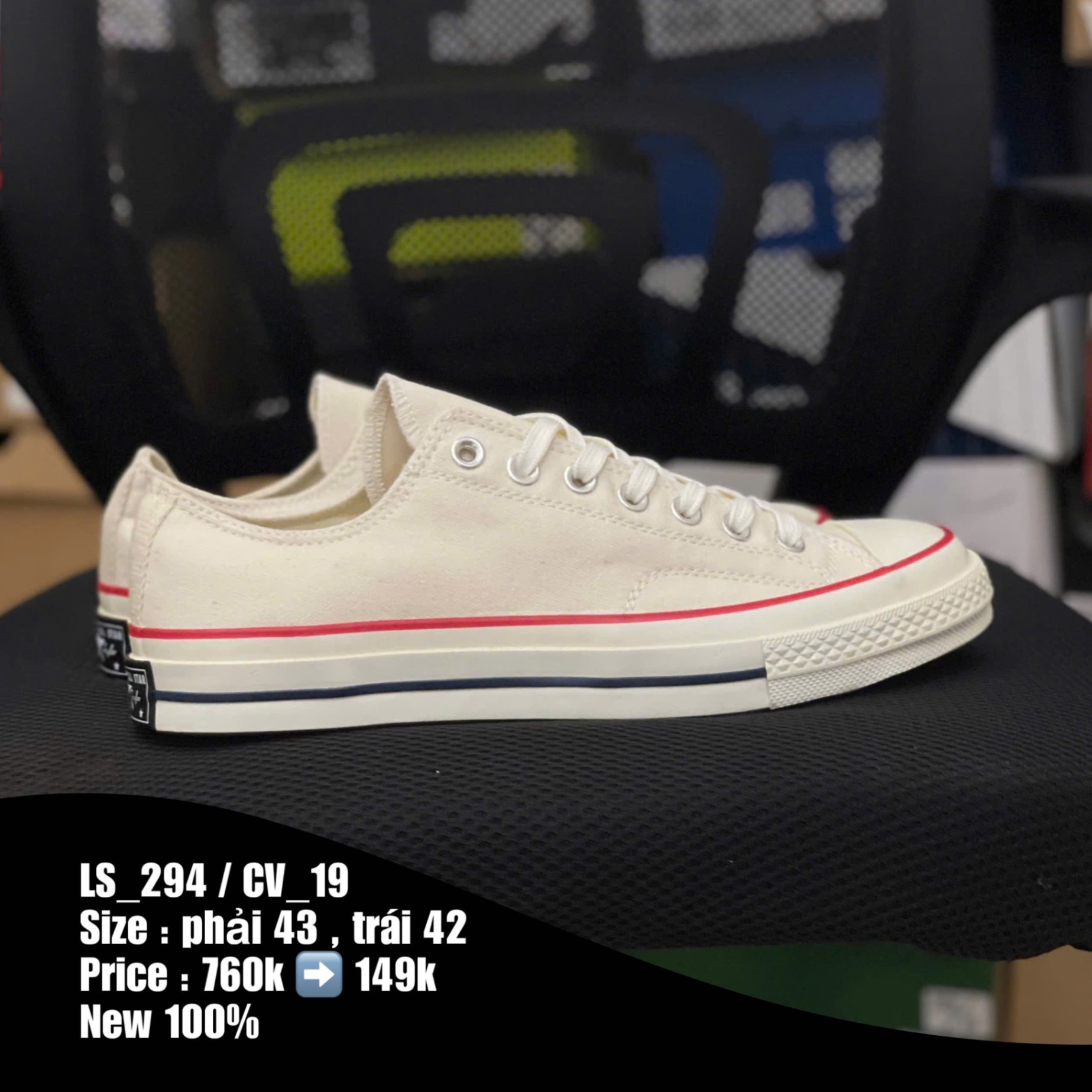 R23 Converse Chuck Taylor 1970s - White Low - LS - 42