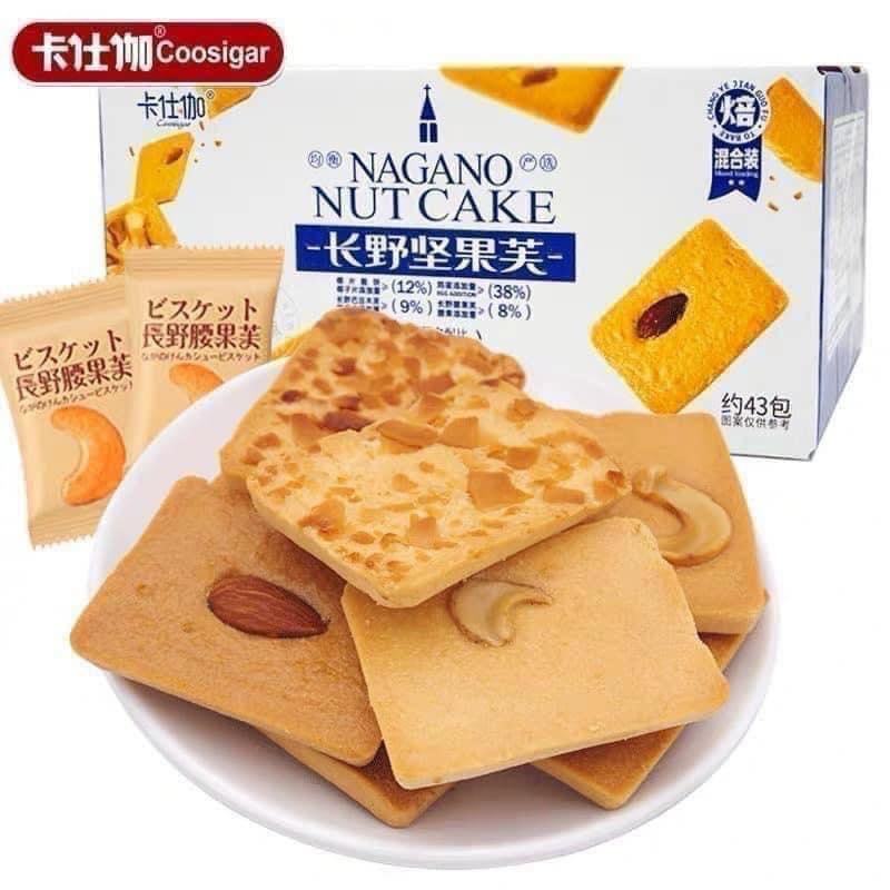 NO323 - BÁNH QUY HẠT DINH DƯỠNG NAGANO NUT CAKE NEW