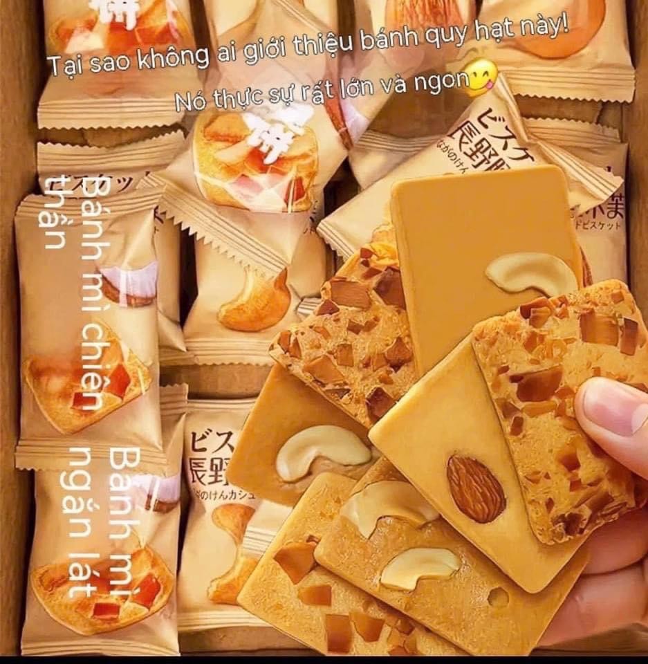 NO323 - BÁNH QUY HẠT DINH DƯỠNG NAGANO NUT CAKE NEW