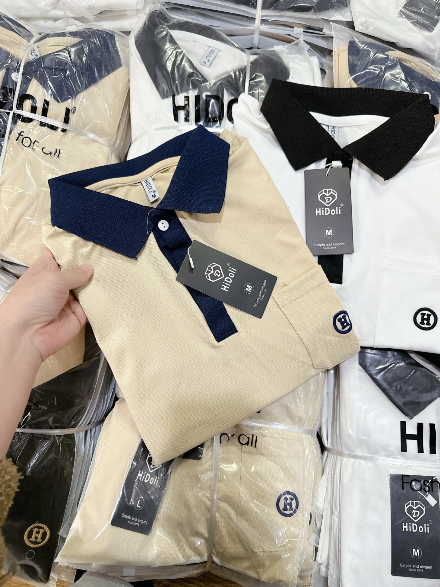 H1117 - ÁO POLO HIDO CHỮ H 3 MÀU NAM