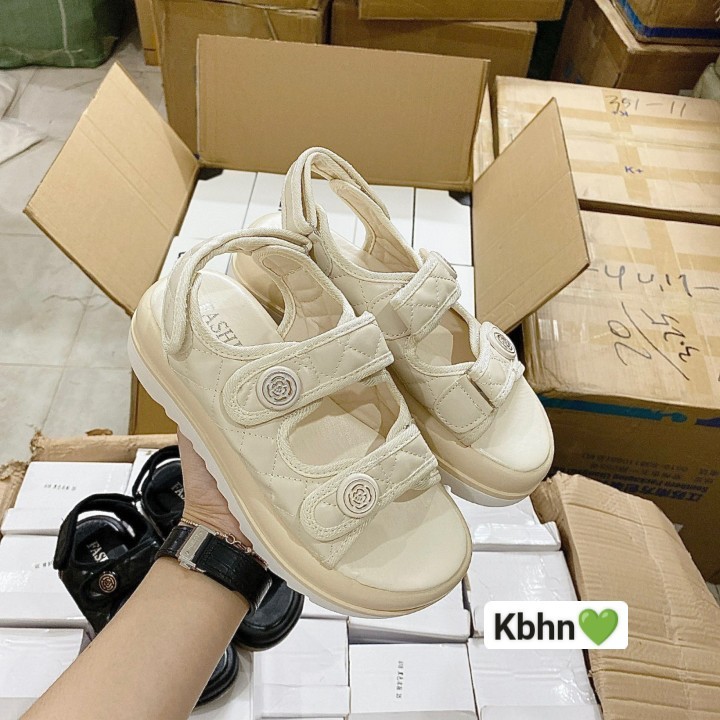 H1538- DÉP SANDAL HOA TRÀ NỮ