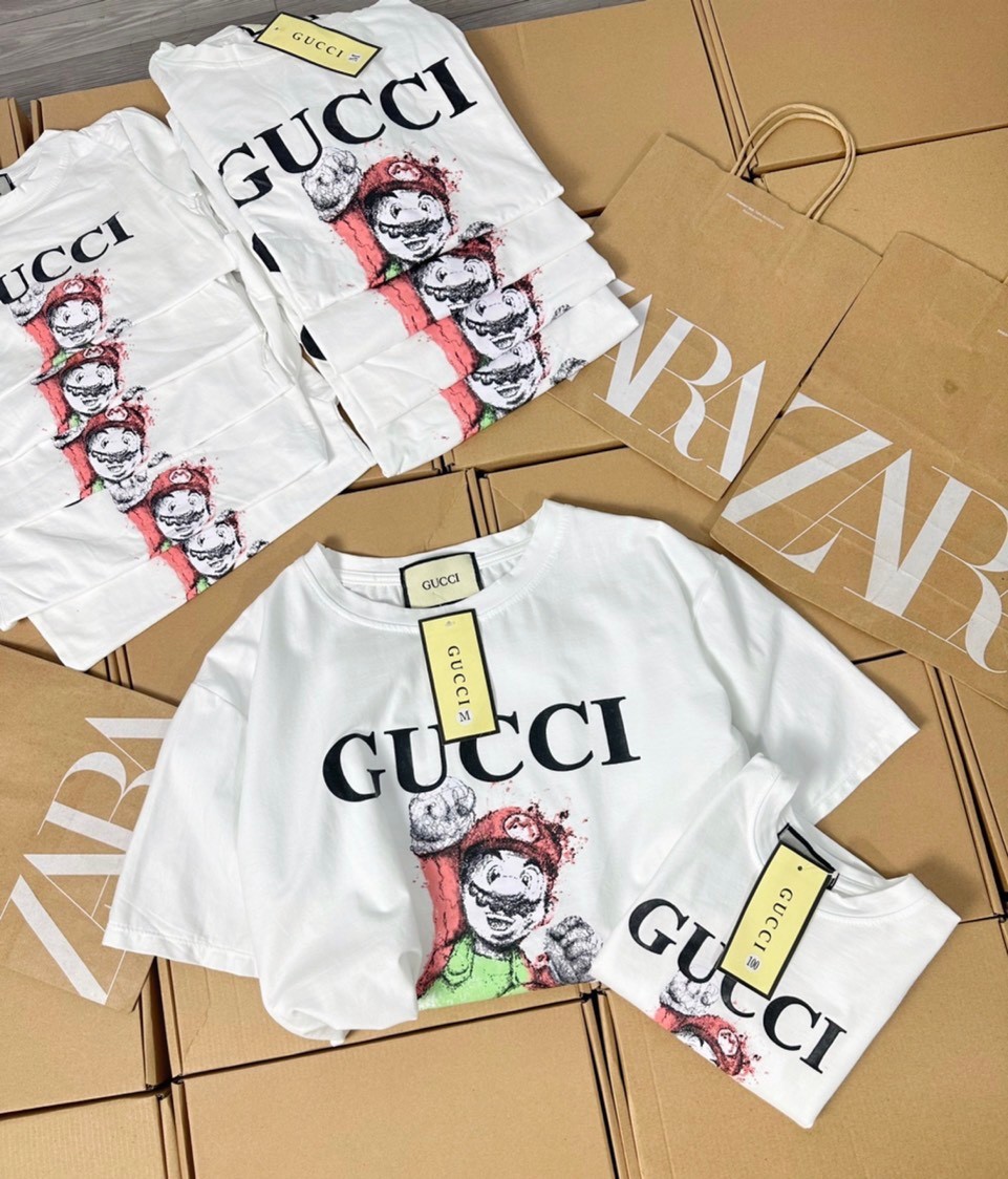 Y847- ÁO PHÔNG ĐÔI GIA ĐÌNH TRẮNG GUCCI