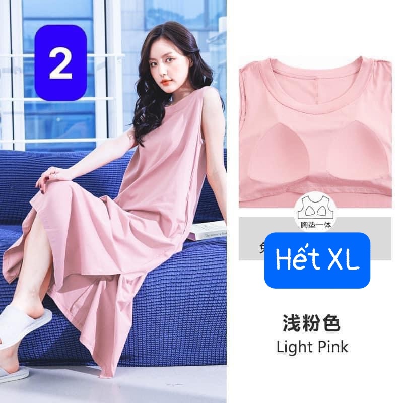 A0506ML19- [ORDER] VÁY XUÔNG COTTON KEM BRA