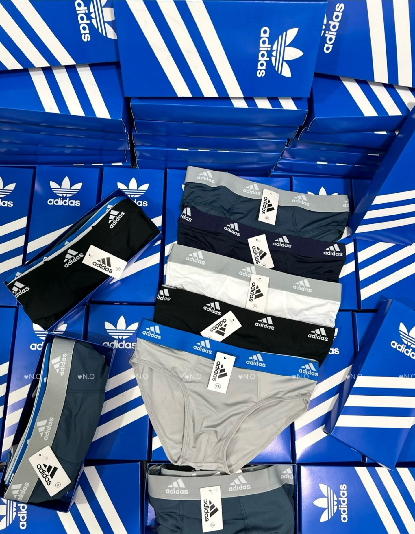 NO402- HỘP 5 QUẦN SỊP NAM ADIDAS THUN LẠNH CAO CẤP