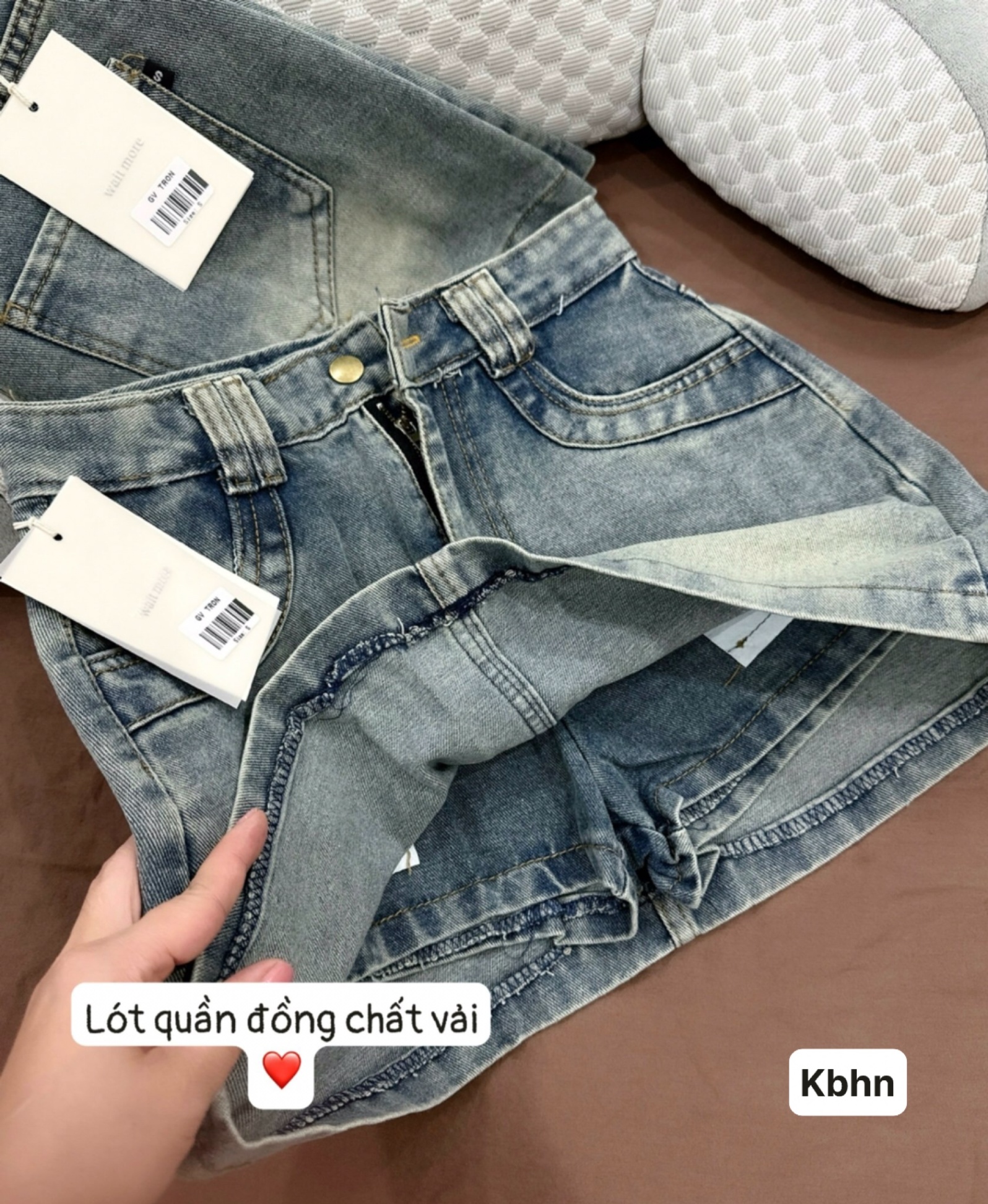 H2965- CHÂN VÁY JEAN CHỮ A DÁNG NGẮN MÀU XANH NEW