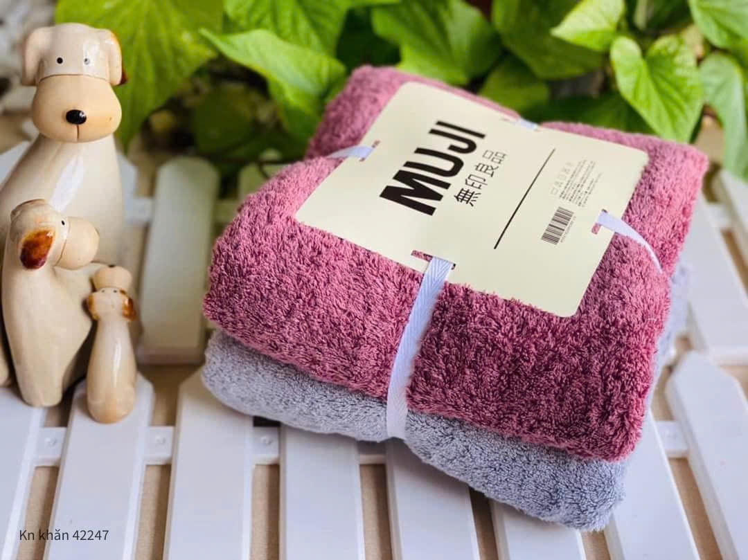 NO508- SET 2 KHĂN TẮM MUJI 60x120cm XUẤT DƯ