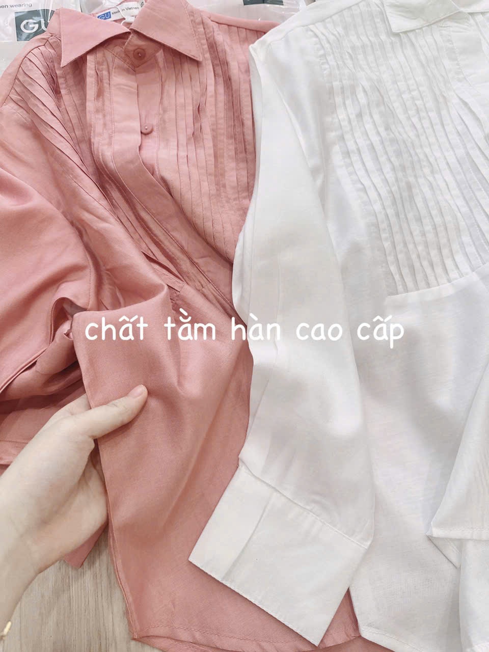 H3345- ÁO SƠ MI GU TƠ LI DỌC 2 MÀU