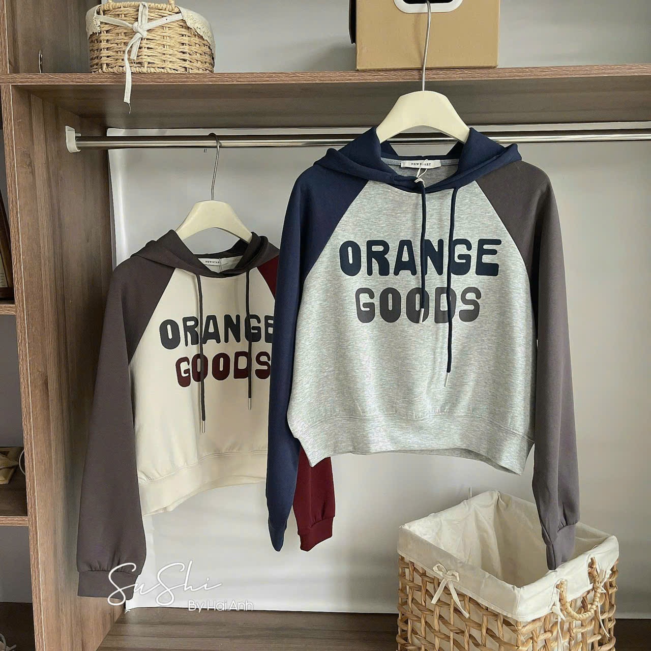 H3518 - ÁO HODIE MŨ QCCC CHỮ ORANGE GOOD