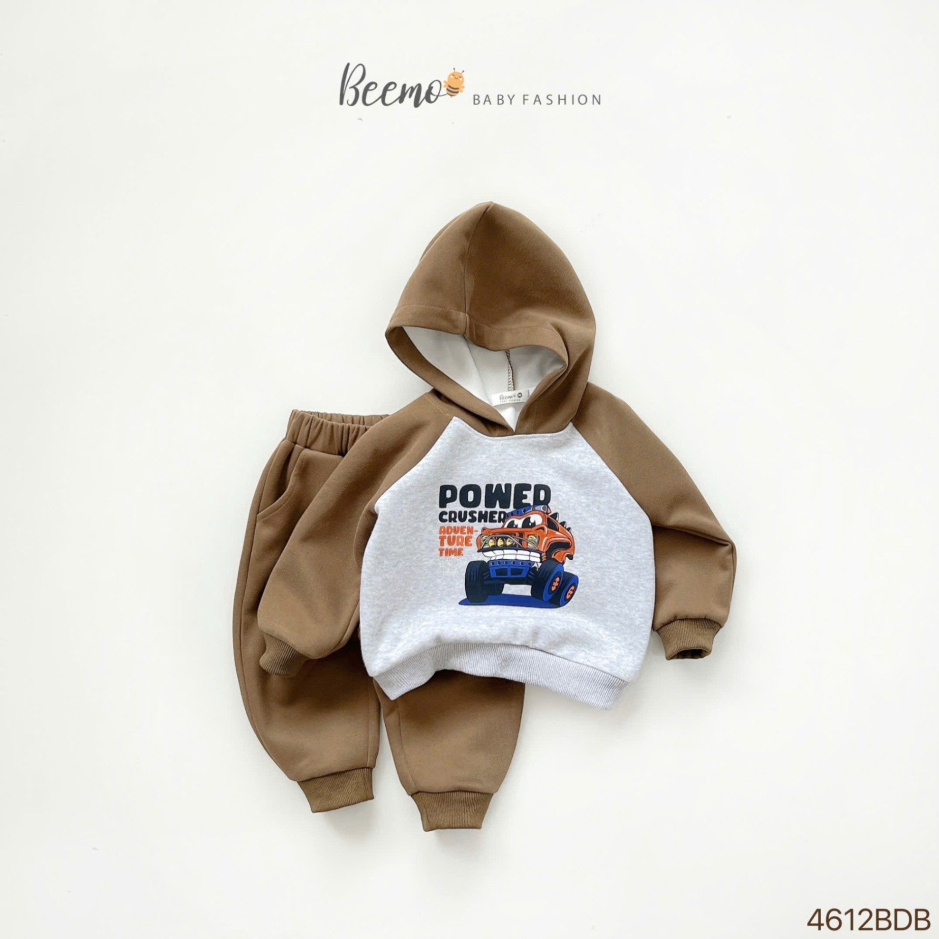 BEEMO 4612BDB- SET HOODIE RAGLAN IN HÌNH OTO