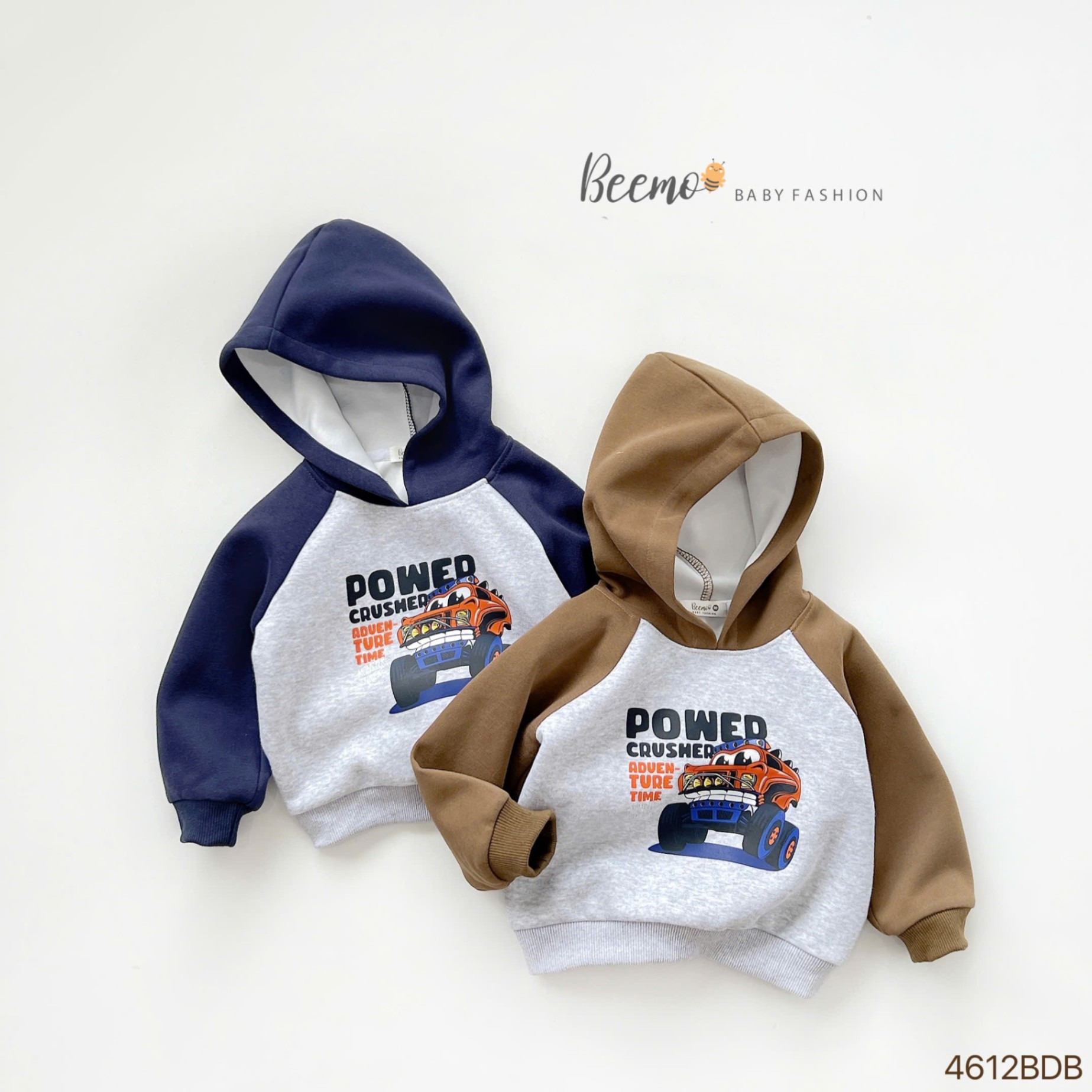 BEEMO 4612BDB- SET HOODIE RAGLAN IN HÌNH OTO