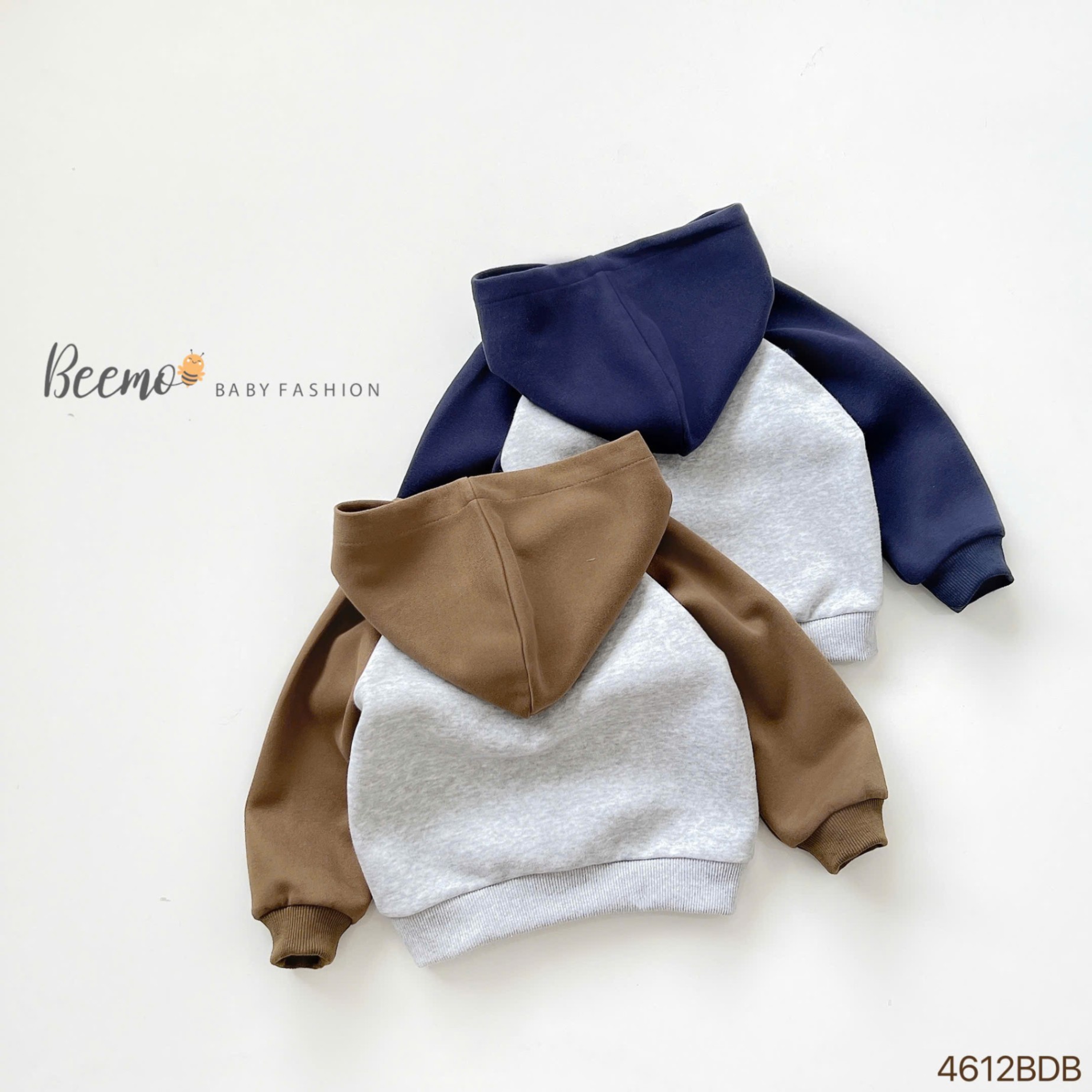 BEEMO 4612BDB- SET HOODIE RAGLAN IN HÌNH OTO