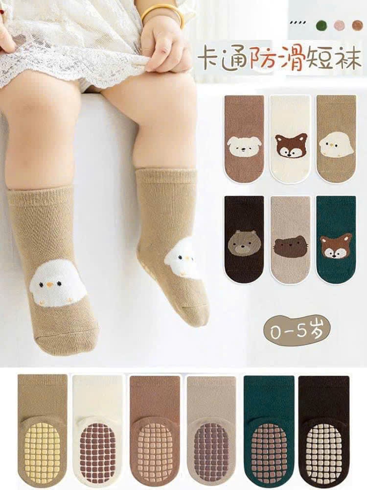 NO552- PACK 10 ĐÔI TẤT CHỐNG TRƯỢT BABY NEW