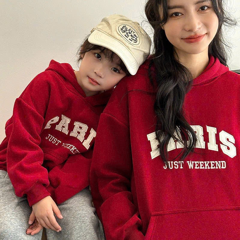 H3695- BỘ NỈ HODIE MŨ PARIS ĐỎ MẸ BÉ