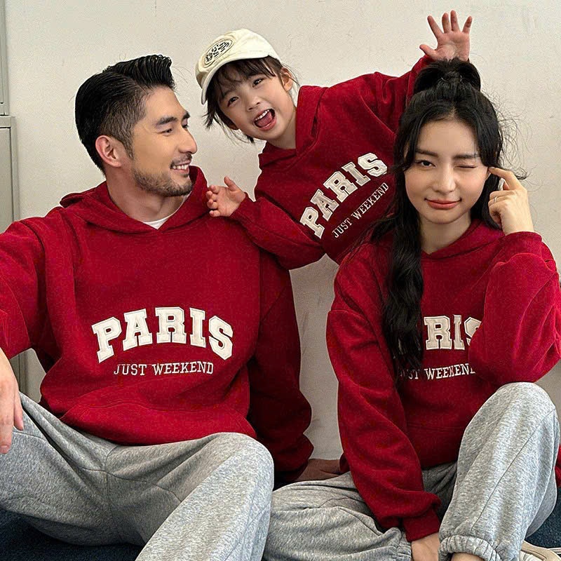 H3695- BỘ NỈ HODIE MŨ PARIS ĐỎ MẸ BÉ