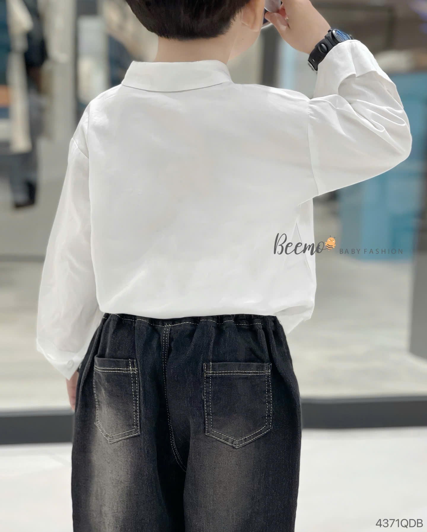 4371QDB - QUẦN BAGGY JEANS CHỈ NỔI BEEMO