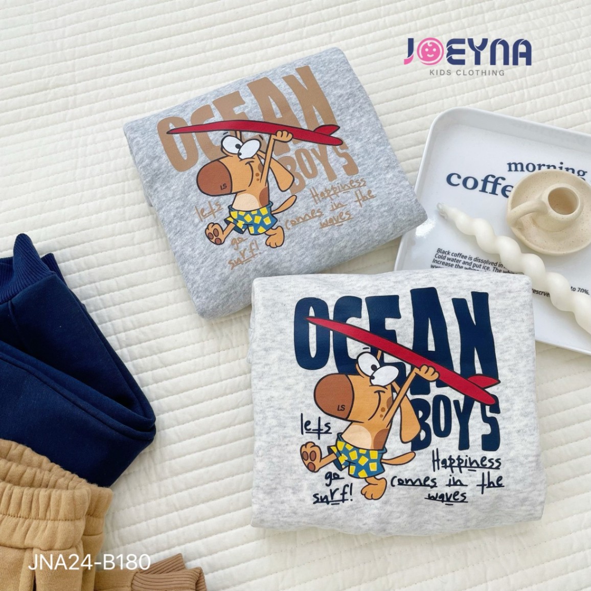 JOEYNA - JNA24-B180- SET BỘ NỈ BÓNG OCEAN BOYS