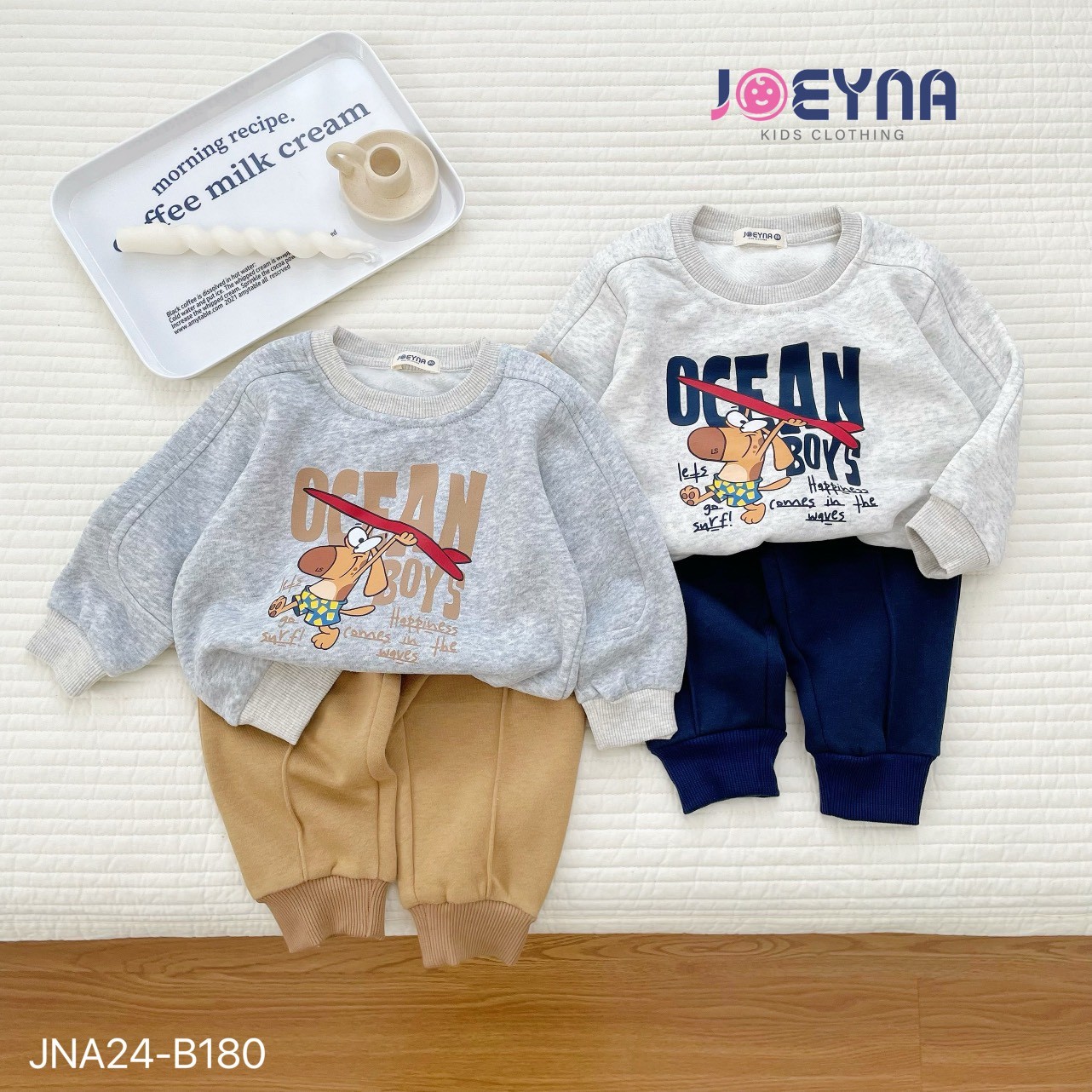 JOEYNA - JNA24-B180- SET BỘ NỈ BÓNG OCEAN BOYS