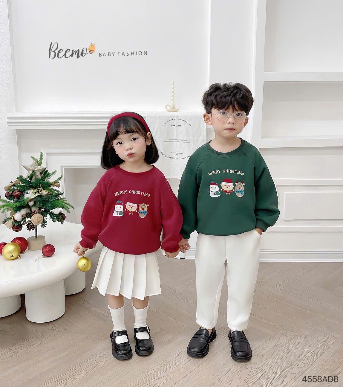 BEEMO 4558ADB- ÁO SWEATER THÊU GIÁNG SINH