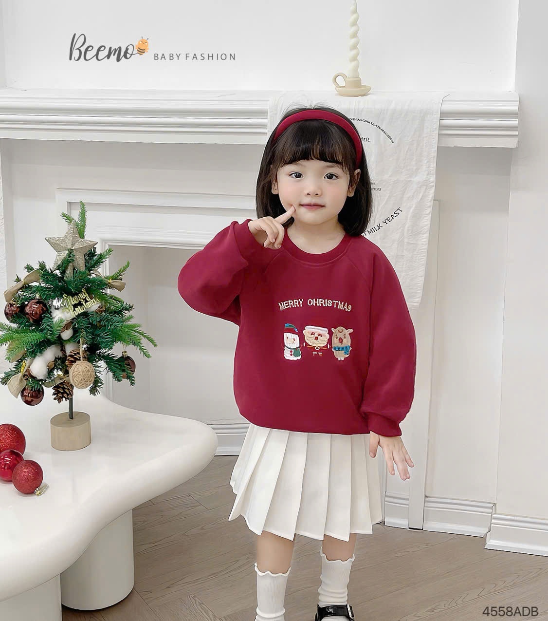 BEEMO 4558ADB- ÁO SWEATER THÊU GIÁNG SINH