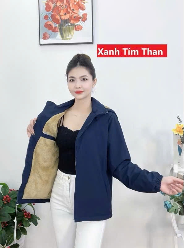 H3791- ÁO KHOÁ GIÓ LÓT LÔNG CỪU HIDOLI CHÍNH HÃNG