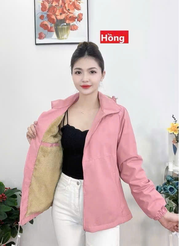 H3791- ÁO KHOÁ GIÓ LÓT LÔNG CỪU HIDOLI CHÍNH HÃNG