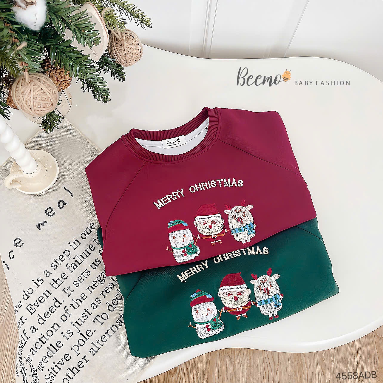 BEEMO 4558ADB- ÁO SWEATER THÊU GIÁNG SINH