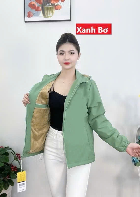 H3791- ÁO KHOÁ GIÓ LÓT LÔNG CỪU HIDOLI CHÍNH HÃNG