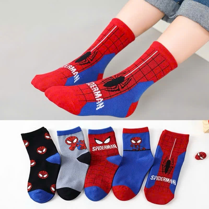 Y2009- SET 10 ĐÔI TẤT BÉ TRAI CỔ CAO ĐỎ XANH SPIDERMAN