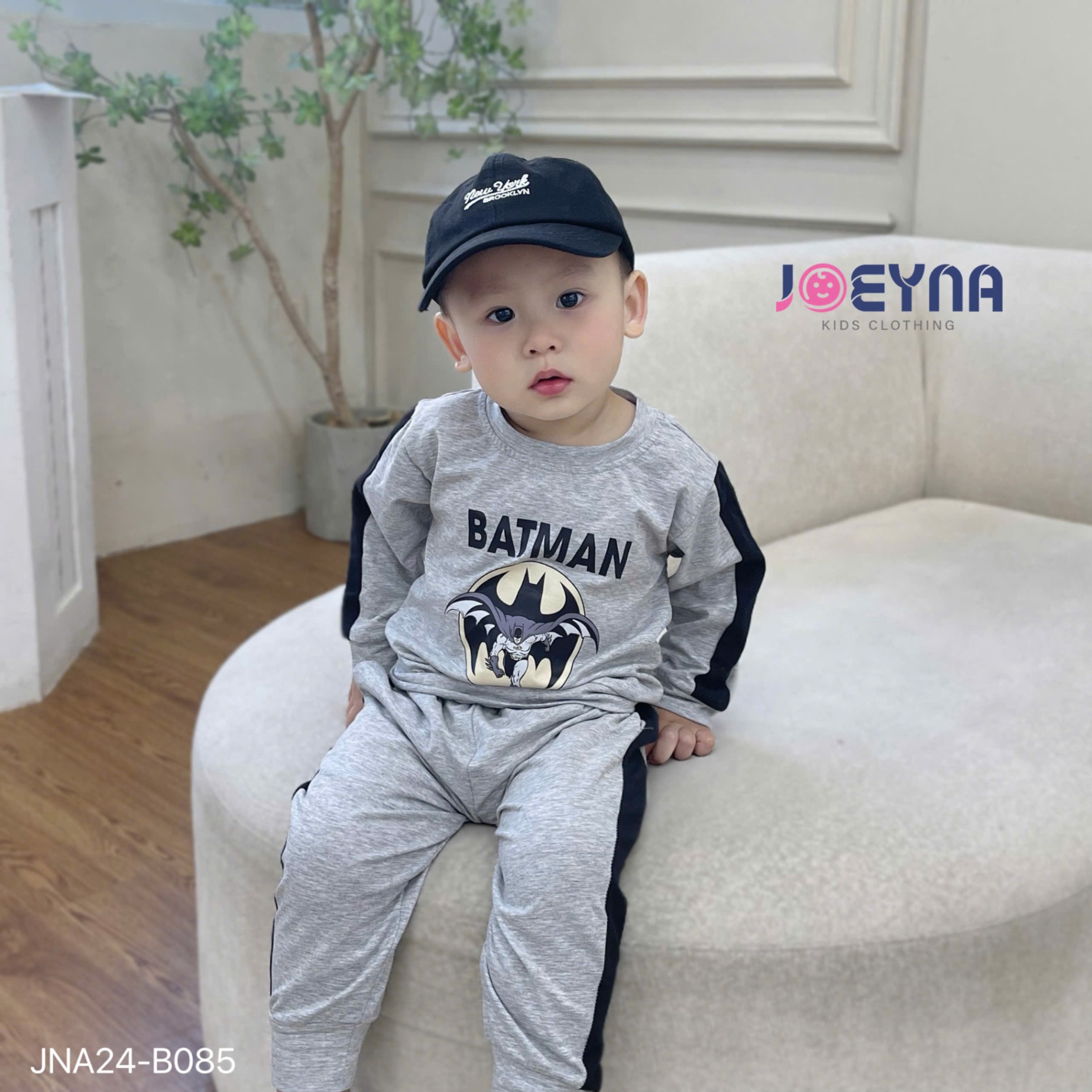 JOEYNA - JNA24-B085- SET COTTON DÀI TAY IN HÌNH BATMAN