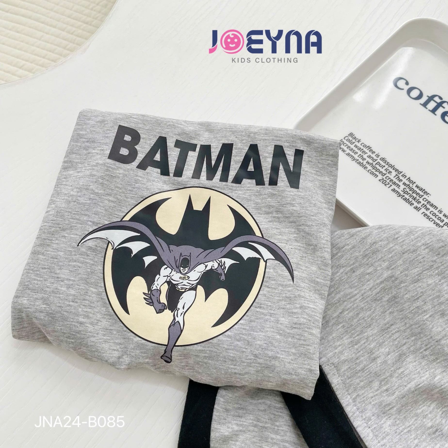 JOEYNA - JNA24-B085- SET COTTON DÀI TAY IN HÌNH BATMAN