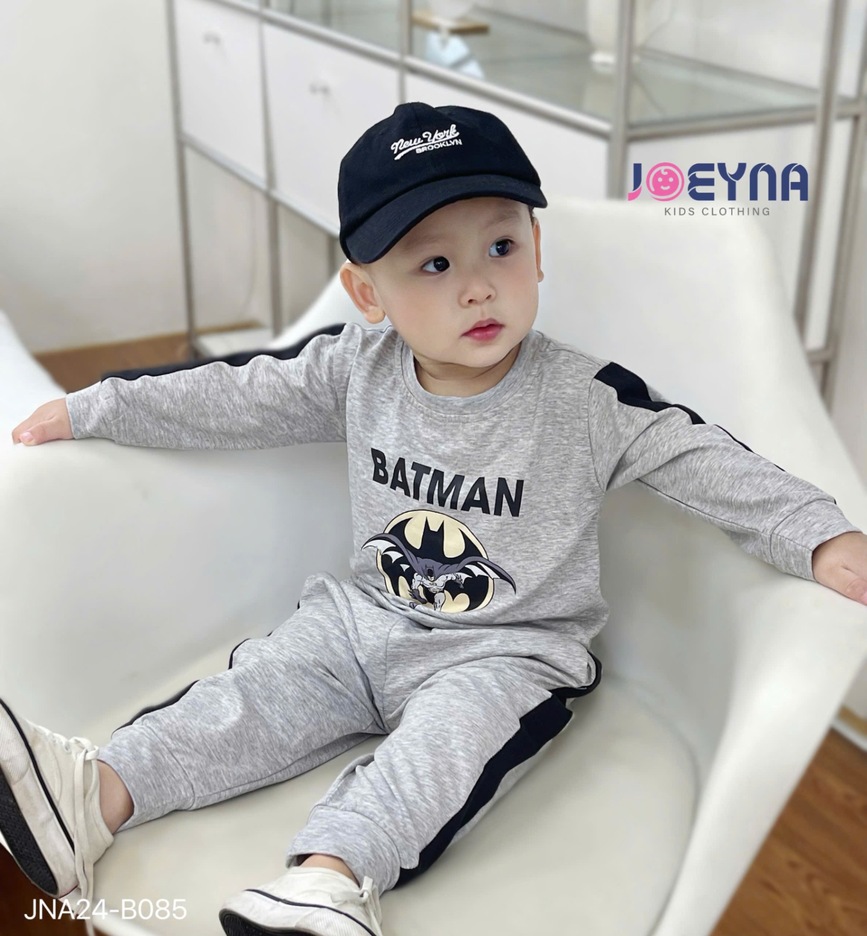 JOEYNA - JNA24-B085- SET COTTON DÀI TAY IN HÌNH BATMAN