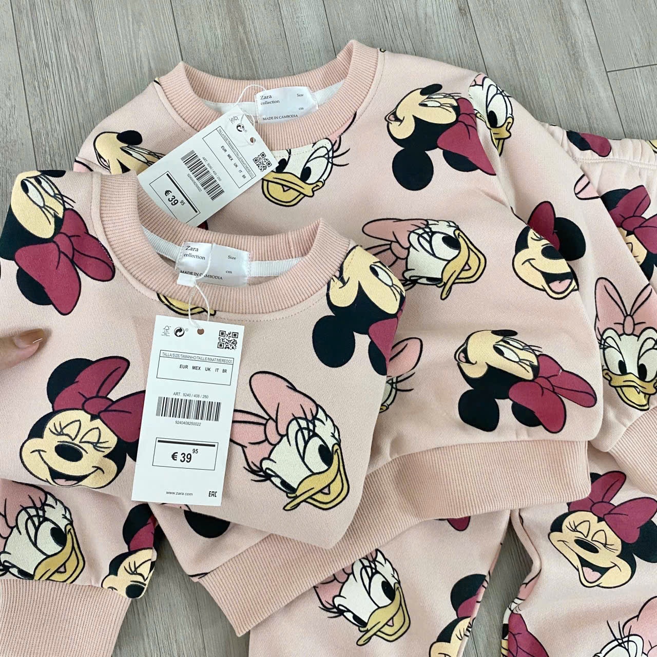 Y2135- BỘ BÉ GÁI NỈ DƯ HỒNG MICKY TRÀN