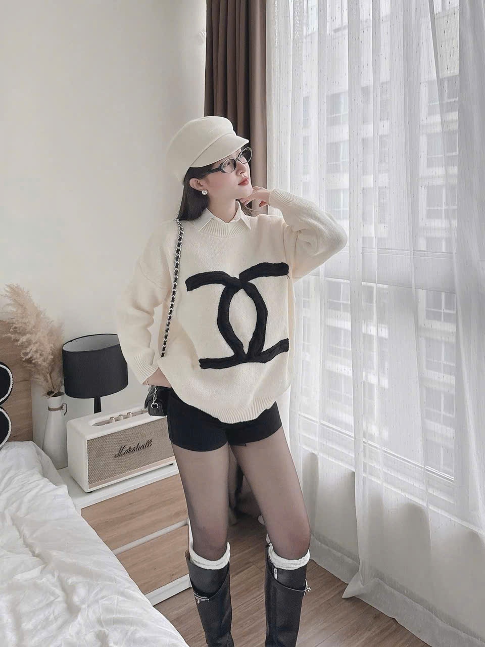 Y2408 - ÁO LEN QC CHANEL DÂY TẾT