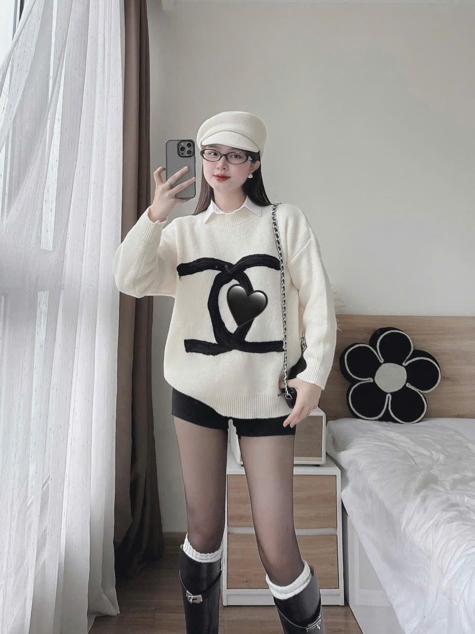 Y2408 - ÁO LEN QC CHANEL DÂY TẾT