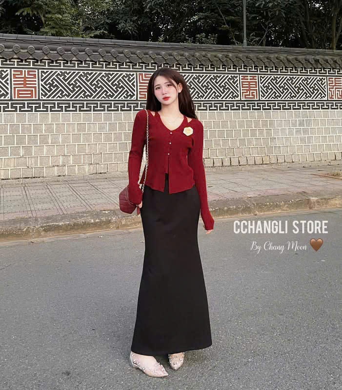 H4346- SET 3CT ÁO YẾM HOA ĐỎ CDG MIX CV