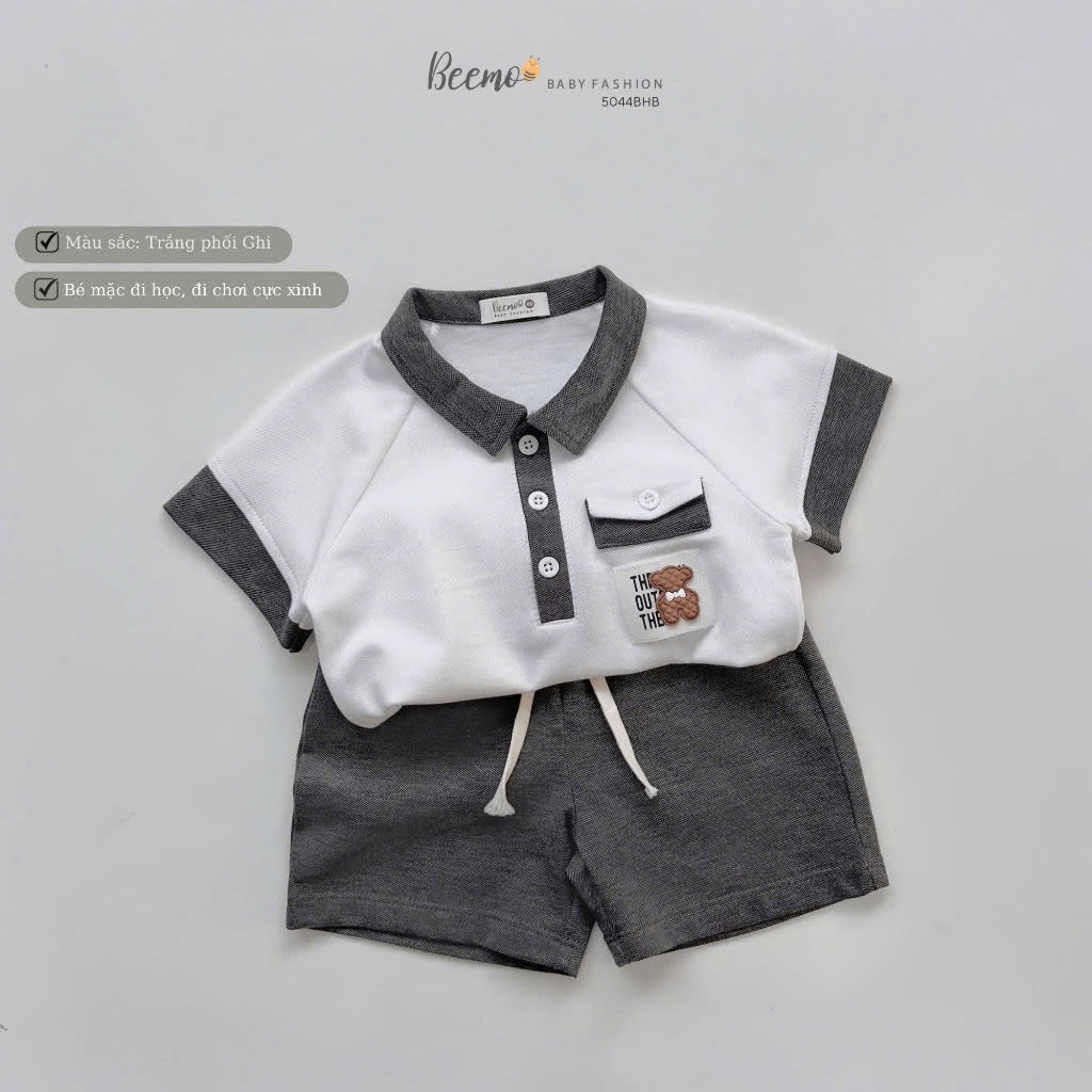 BEEMO 5044BHB- SET POLO CÁ SẤU TAG GẤU