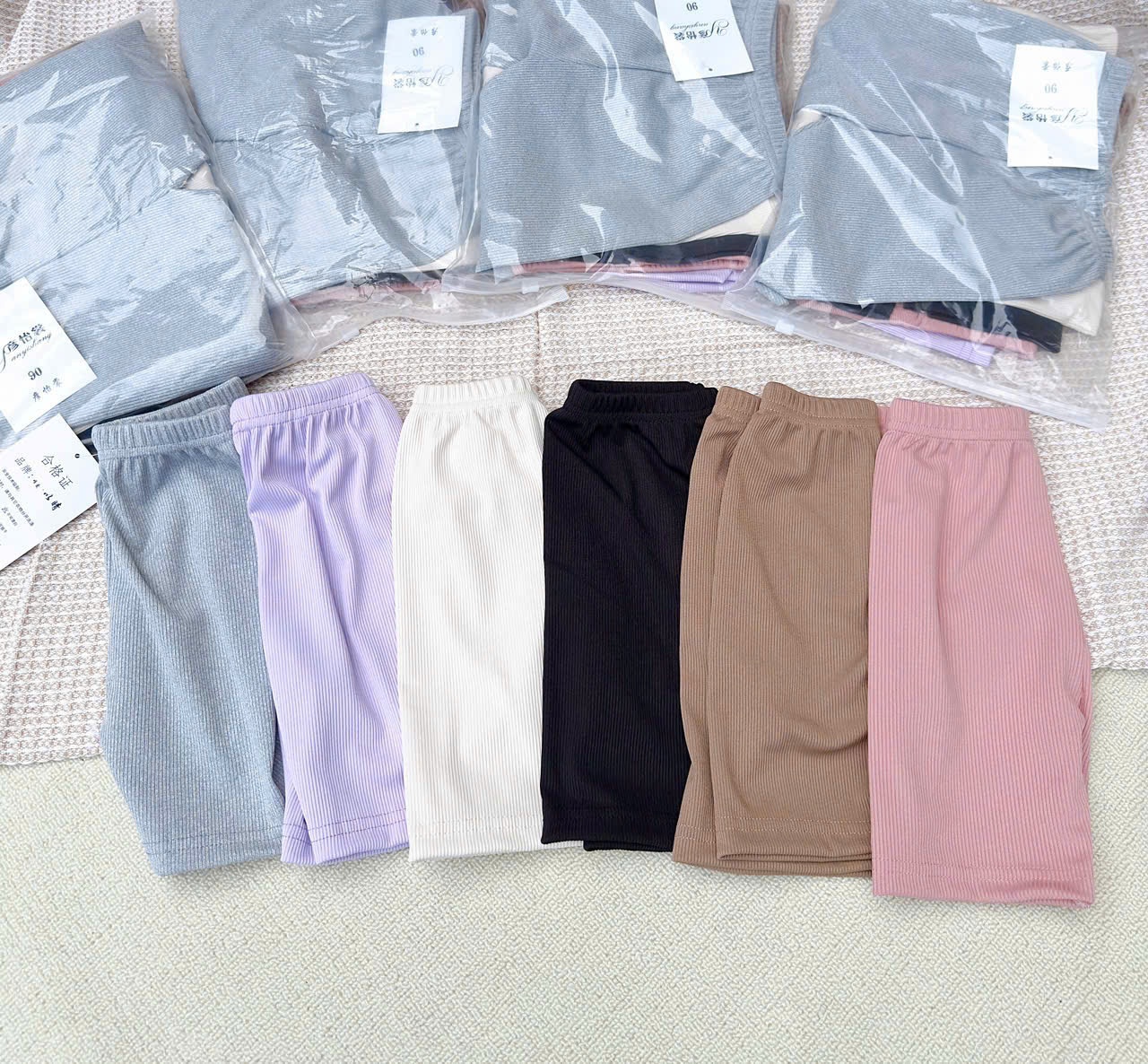 Y2467-SET 6 QUẦN LEGGING ĐÙI BÉ GÁI LEN TĂM