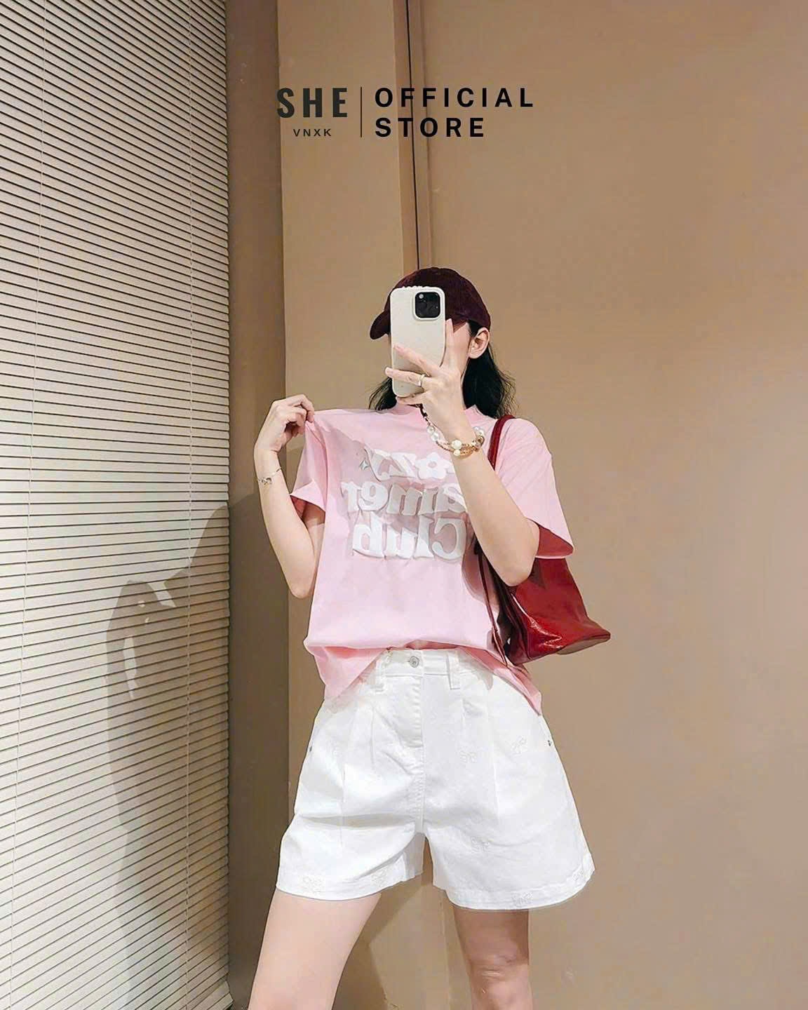 H4649-ÁO PULL CỘC HÌNH HOA COZY MÀU HỒNG